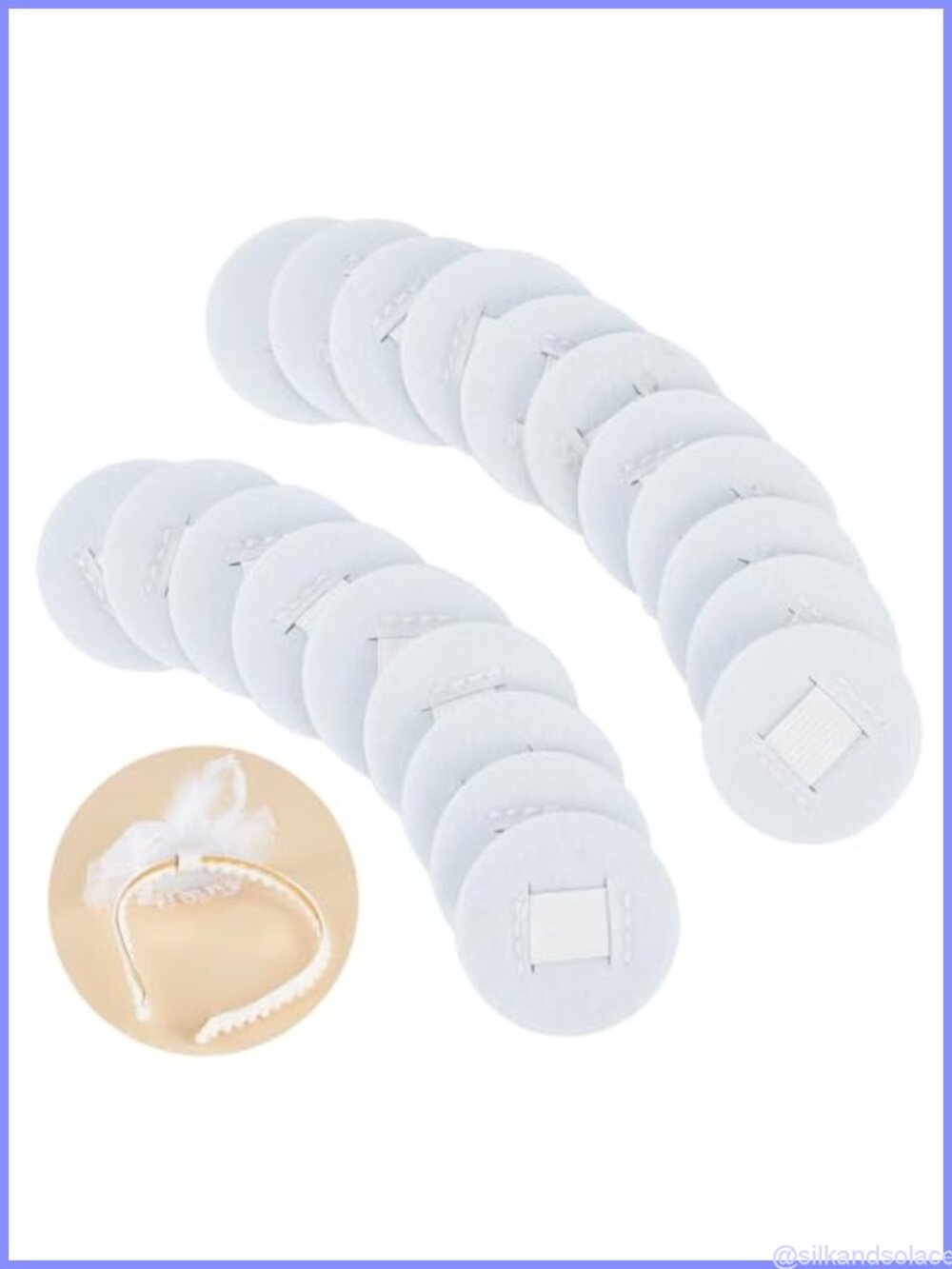 20pc Felt Hair Band Decor Pad Base DIY Headband Craft